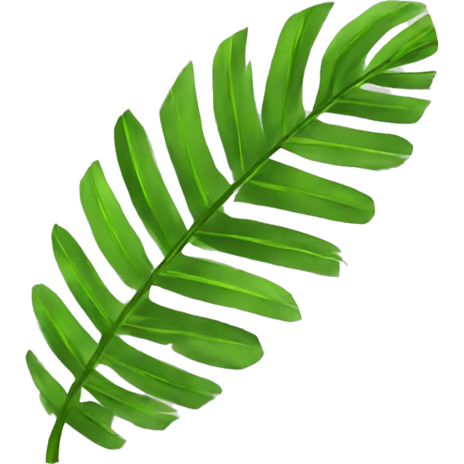 Palm tree leaf emoji
