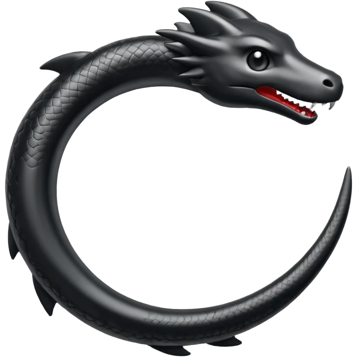 make the icon of an Ouraboros,colored black emoji