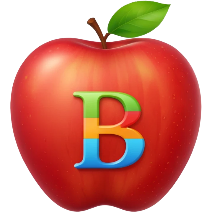 apple with colorful vitamin letters A B C around emoji
