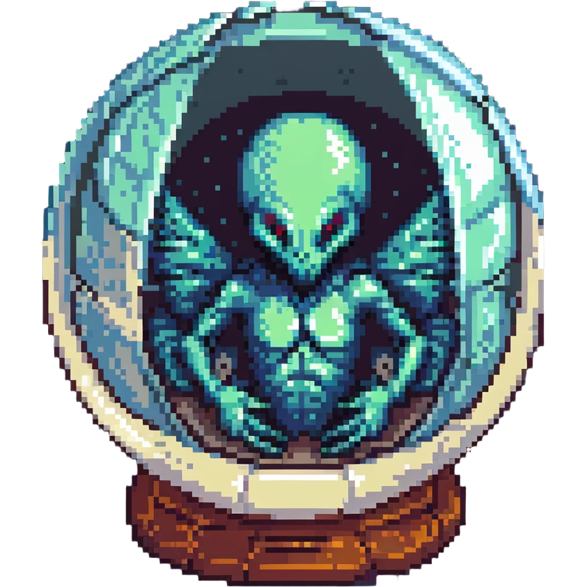 cranial, eye, MRI, SCAN, egg, embryonic, inside of glass egg, alien, eerie, otherworldly, crystal globe egg emoji