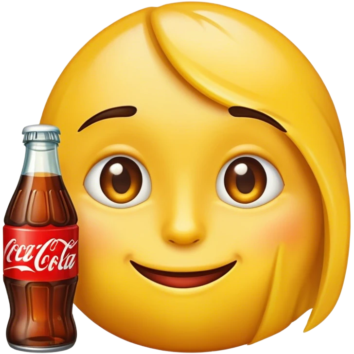 Yellow emoji side eye Coca cola emoji