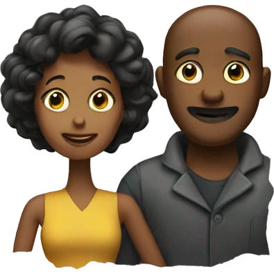 pictorial book with the cover that has a woman and a man  emoji