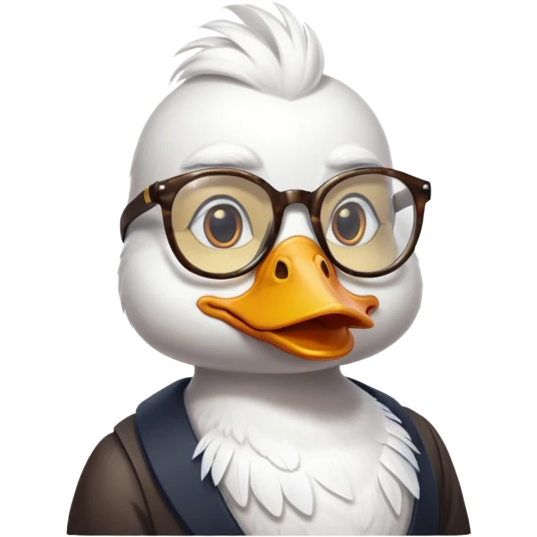 un pato con lentes emoji