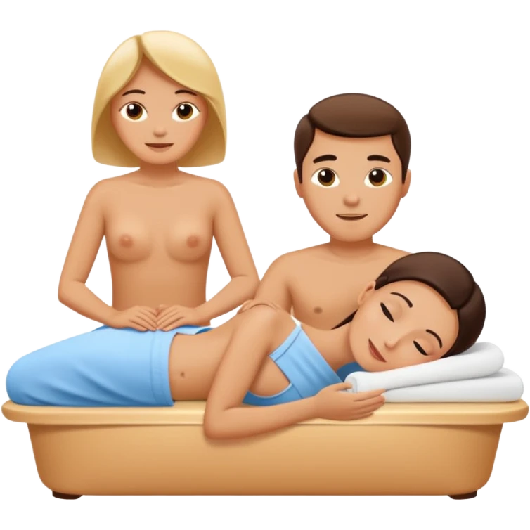Pareja en el spa emoji