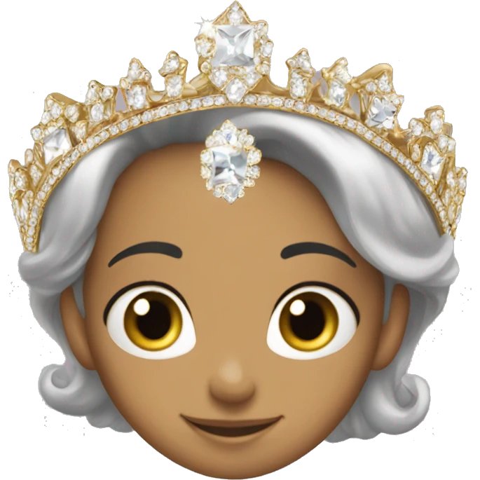 dainty british diamond tiara gold emoji