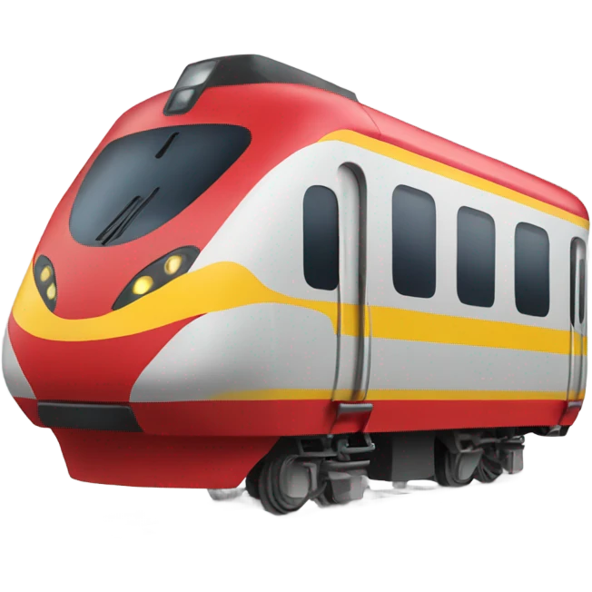 Red and yellow train  emoji