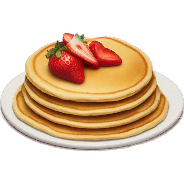 Pancakes with strawberry on top emoji