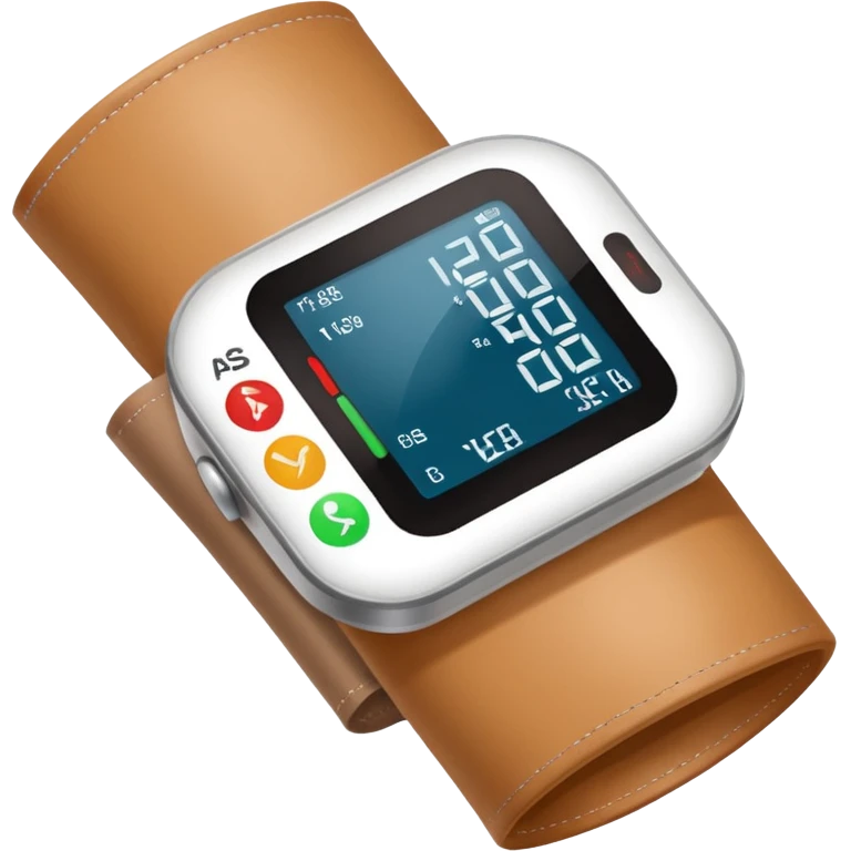 blood pressure cuff on upper arm emoji