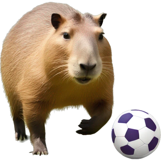 Capybara playing football  emoji