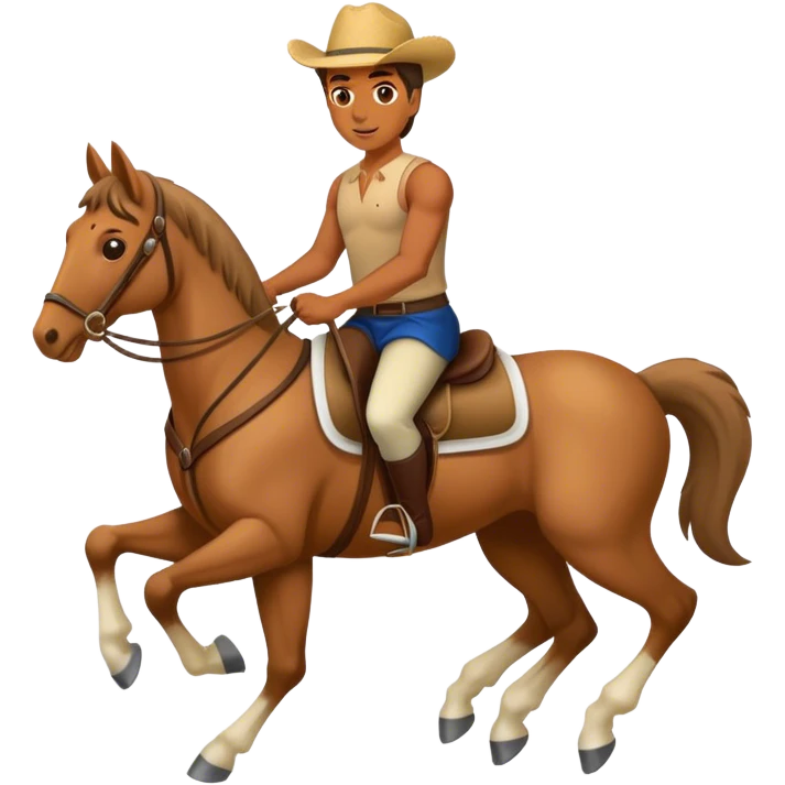 man riding horse emoji