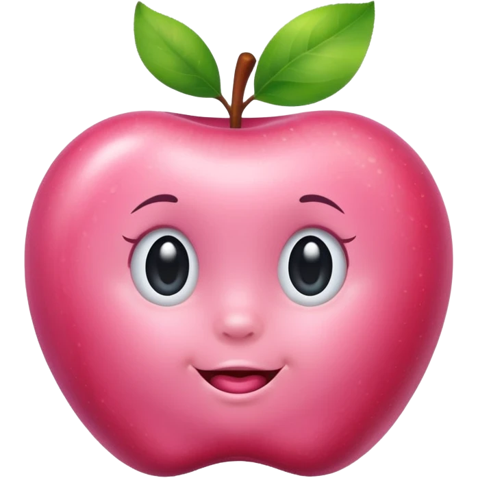 baby pink colored apple emoji
