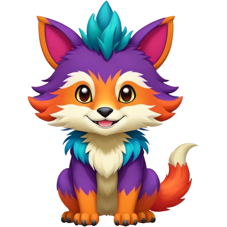 colorful anthro vernid fursona Fakemon emoji