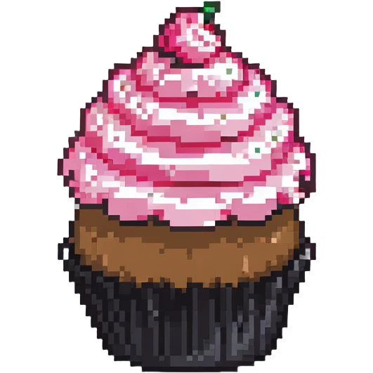 cupcake with pink icing emoji