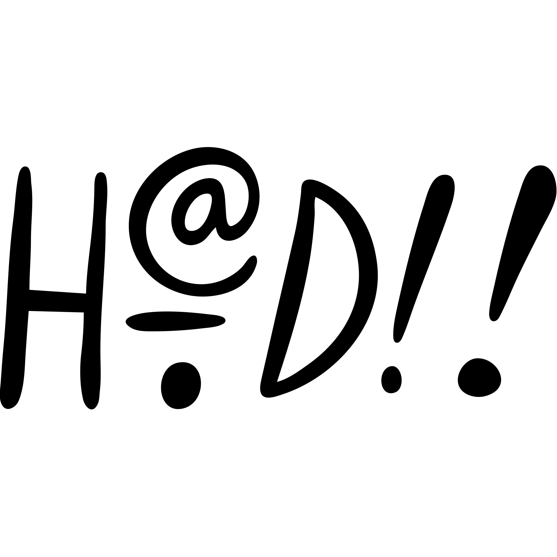 quotes icon, hand-drawn black outlined style emoji