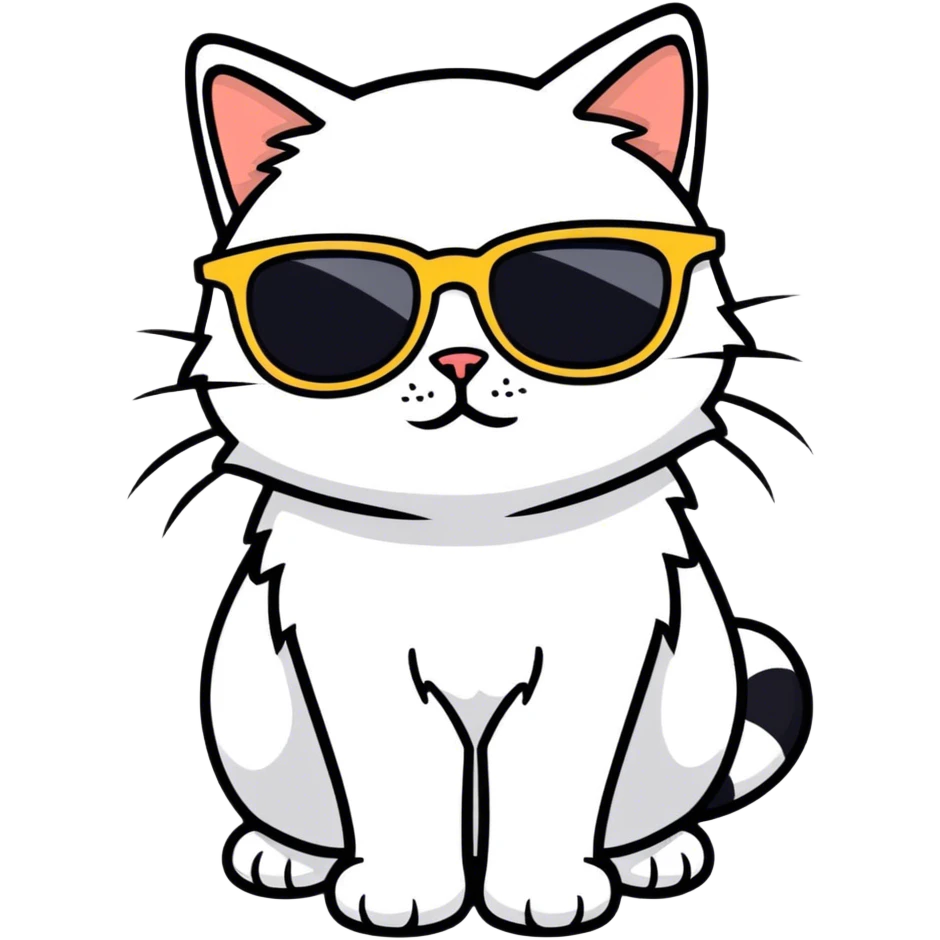Cat with sunglasses emoji
