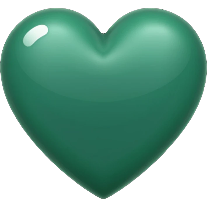 Dark green heart emoji