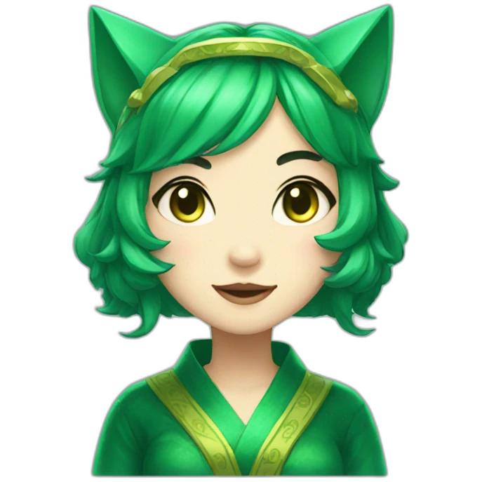 emerald neko girl emoji