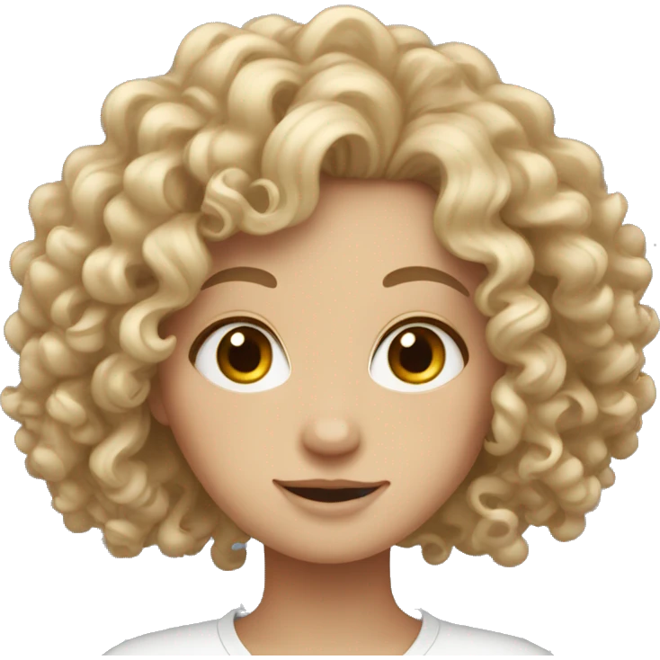 curly white girl  emoji