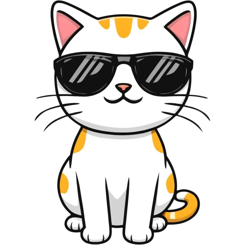 Cat with sunglasses emoji