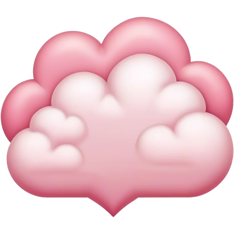 pink heart + cloud emoji