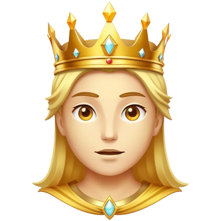 godlike character with a glowing crown, golden aura, powerful energy emoji