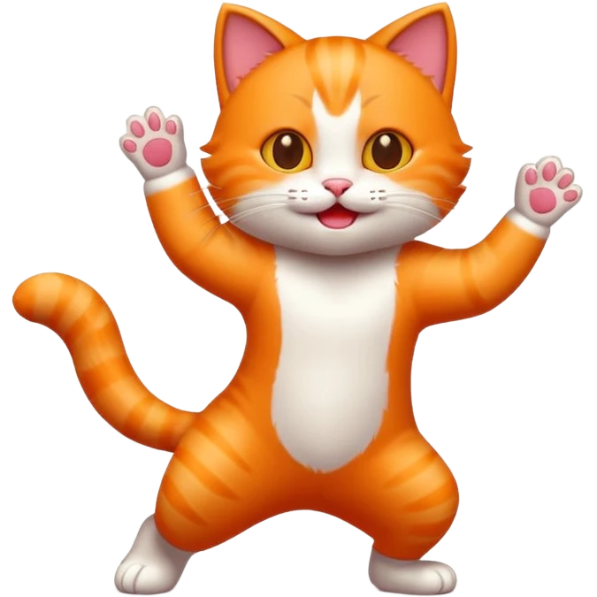 Happy kitty dancing emoji