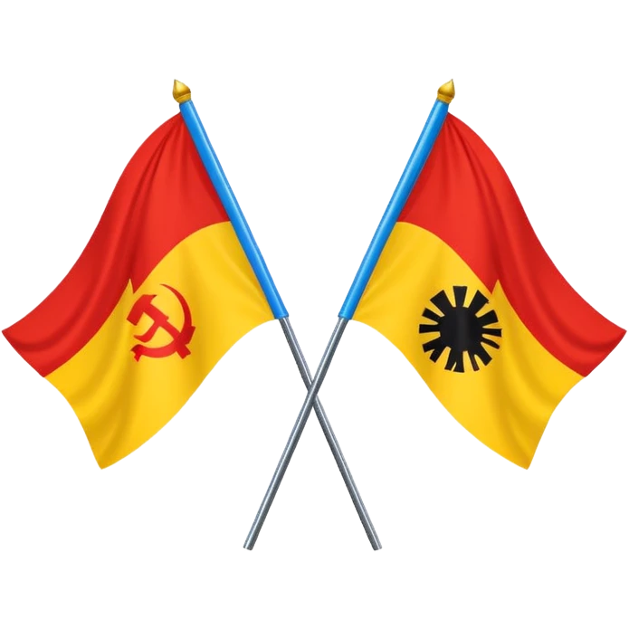 GDR flag and FRG flag together emoji