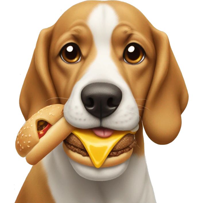 Dog eating McDonalds emoji