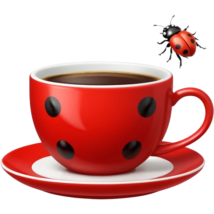 coccinelle dans un café emoji