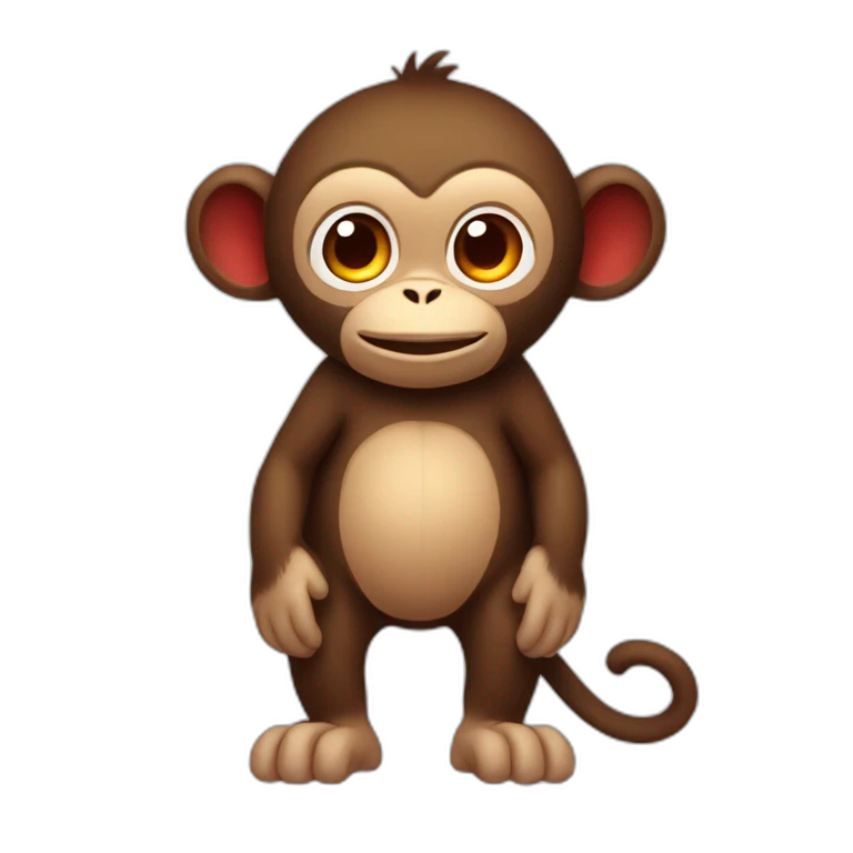 Monkey with big red butt emoji