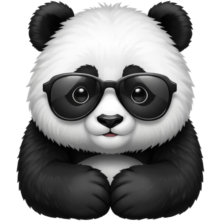 Panda in dark glasses emoji