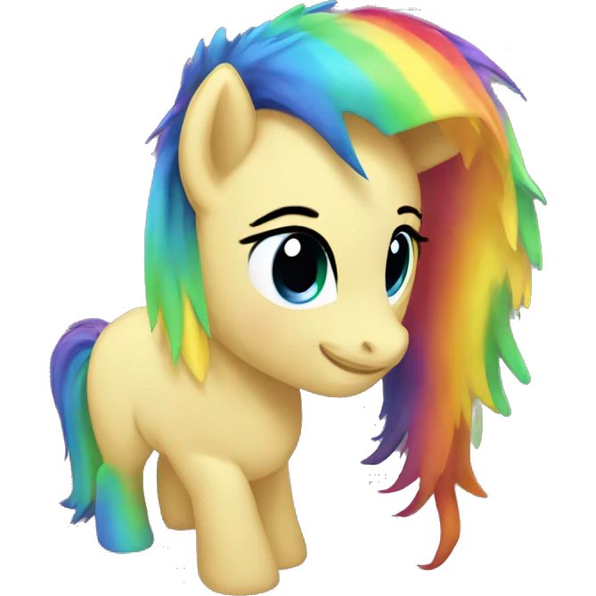 rainbow pony with cripto emoji