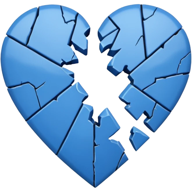 Emoji de corazón azul roto emoji
