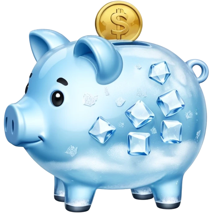  Piggy bank in ice texture emoji