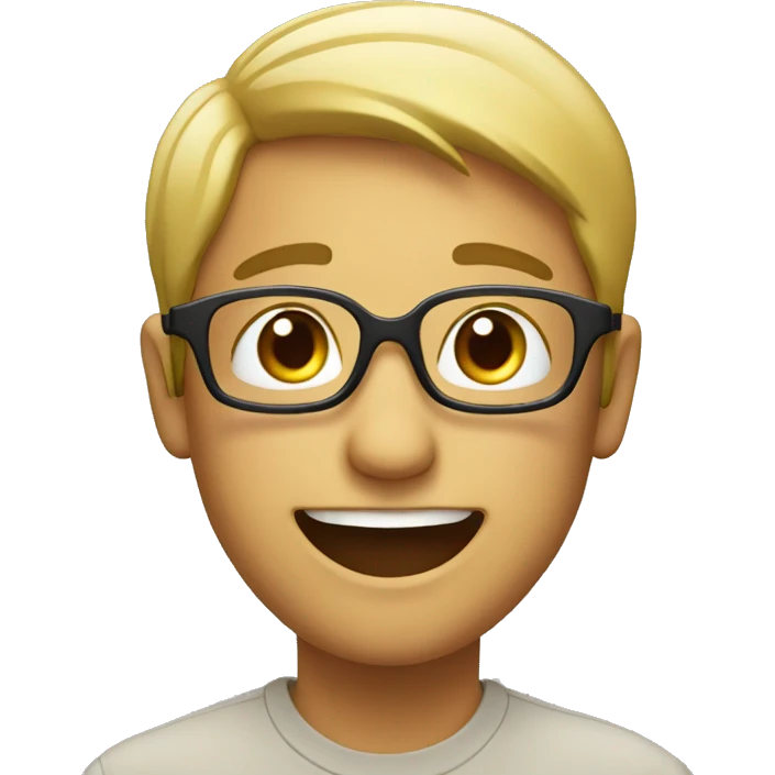 Happy with star glasses  emoji