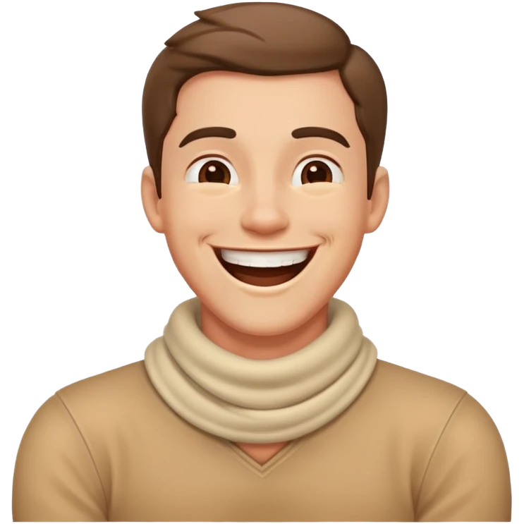 guy with arms around his neck laughing emoji