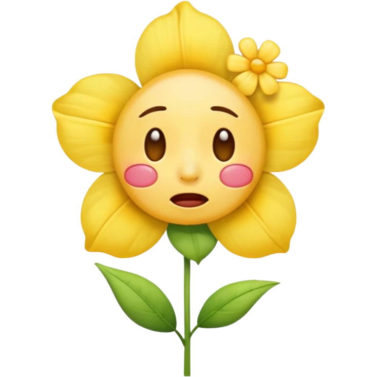 crying emojy offering flower emoji
