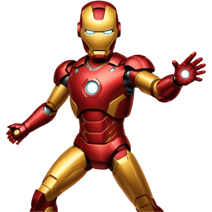 Ironman standing up shooting a laser towards me emoji