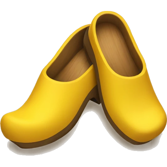 Yellow wooden clogs emoji