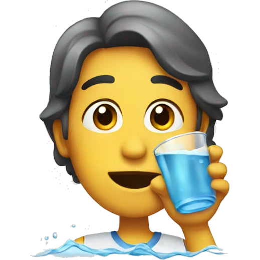 drinking water emoji