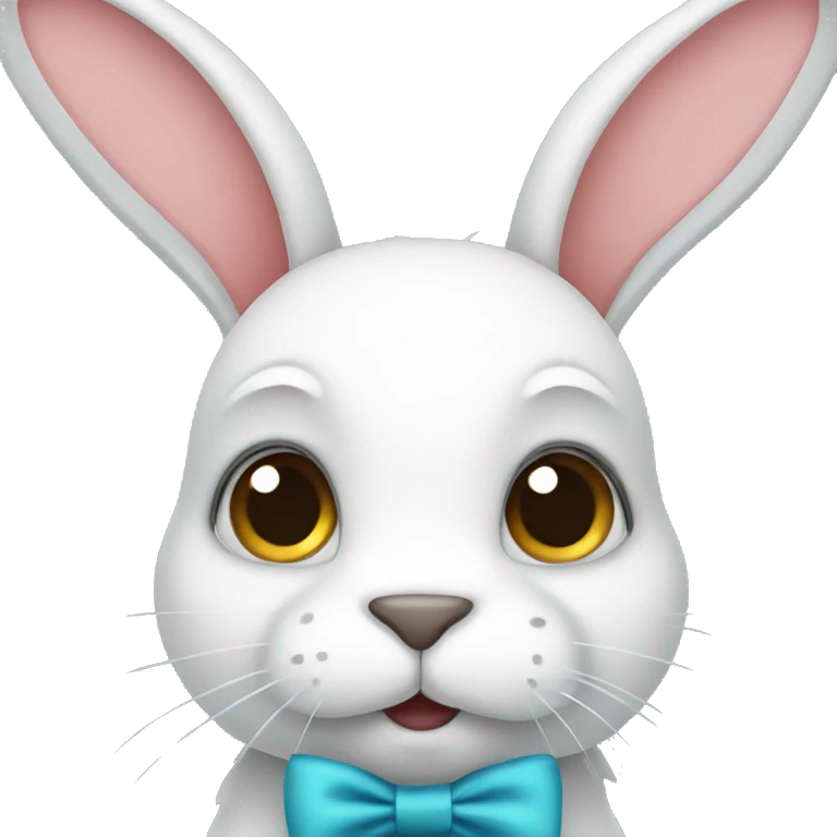 rabbit wearing bow emoji
