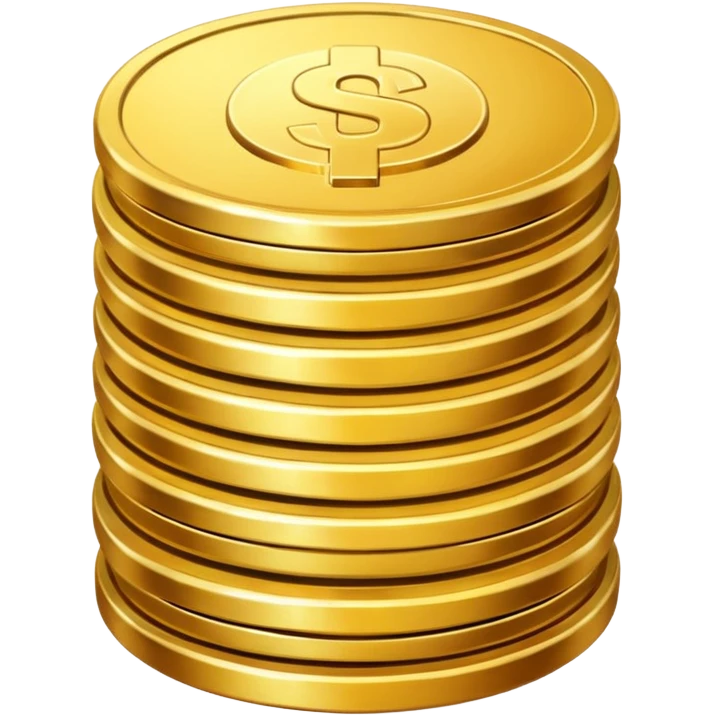 a stack of three coin emoji