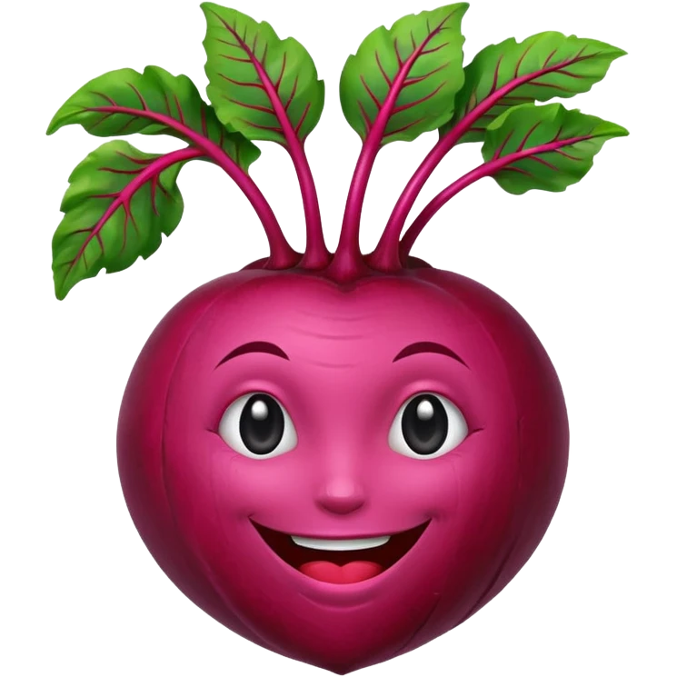 beetroot smiling emoji