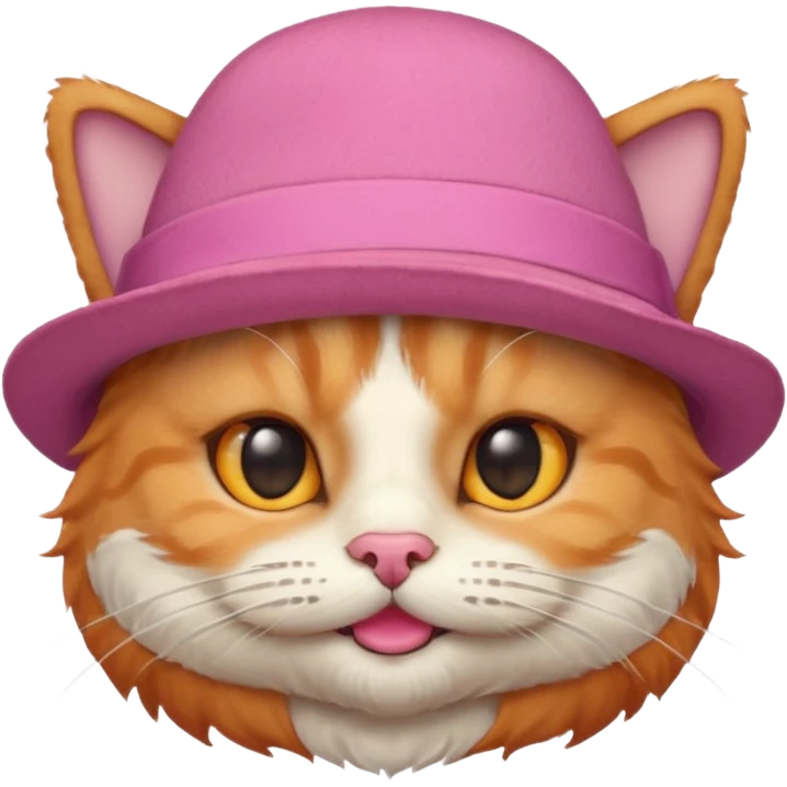 A cat with a hat and mustash  emoji