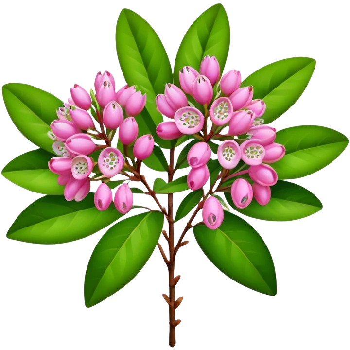 bouquet Mountain laurel, luxuriant, stem, leaf, bud emoji