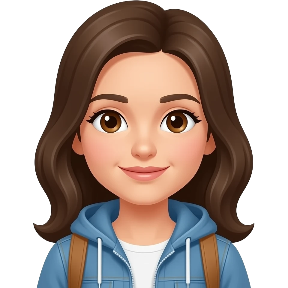 white girl with brown eyes that like to travel emoji