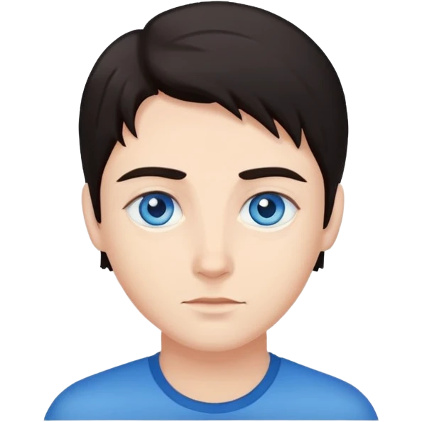 Blue eyes dark hair  emoji