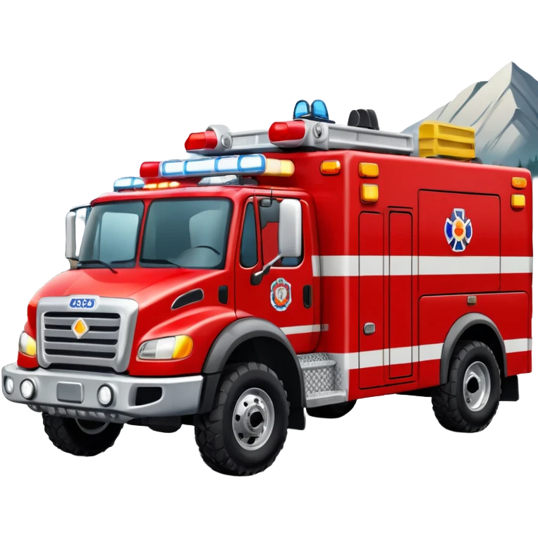 Search & Rescue Truck in USA emoji
