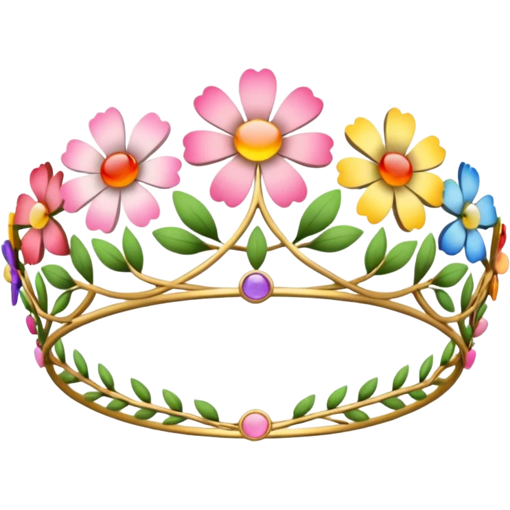 flower tiara emoji