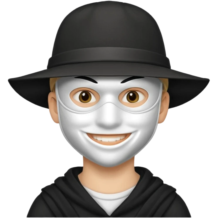 masked Boy with hat emoji